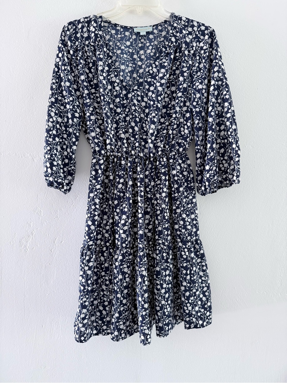 Veronica M Navy and White Floral Dress
